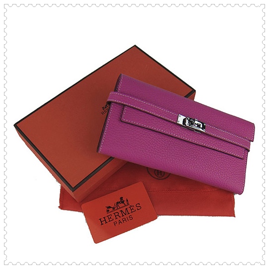 Hermes Kelly Wallet Orchid